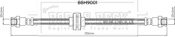 Borg & Beck BBH9001 - Bremžu šļūtene autodraugiem.lv