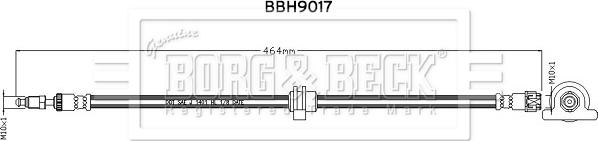 Borg & Beck BBH9017 - Bremžu šļūtene autodraugiem.lv