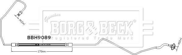 Borg & Beck BBH9089 - Bremžu šļūtene autodraugiem.lv