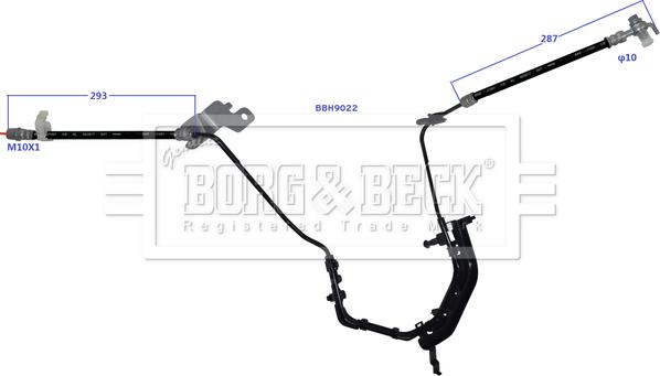 Borg & Beck BBH9022 - Bremžu šļūtene autodraugiem.lv