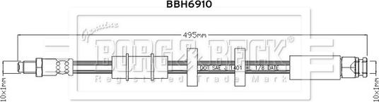 Borg & Beck BBH6910 - Bremžu šļūtene autodraugiem.lv