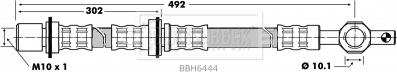 Borg & Beck BBH6444 - Bremžu šļūtene autodraugiem.lv