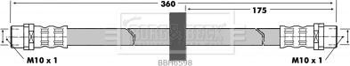 Borg & Beck BBH6598 - Bremžu šļūtene autodraugiem.lv