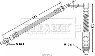 Borg & Beck BBH6536 - Bremžu šļūtene autodraugiem.lv