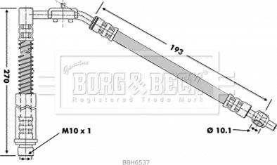 Borg & Beck BBH6537 - Bremžu šļūtene autodraugiem.lv