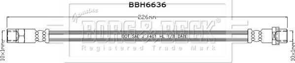 Borg & Beck BBH6636 - Bremžu šļūtene autodraugiem.lv