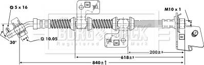 Borg & Beck BBH6670 - Bremžu šļūtene autodraugiem.lv