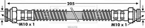 Borg & Beck BBH6058 - Bremžu šļūtene autodraugiem.lv