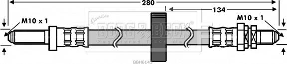 Borg & Beck BBH6143 - Bremžu šļūtene autodraugiem.lv