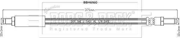 Borg & Beck BBH6160 - Bremžu šļūtene autodraugiem.lv