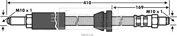 Borg & Beck BBH6138 - Bremžu šļūtene autodraugiem.lv
