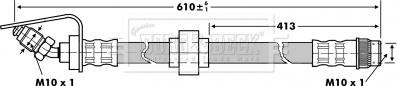 Borg & Beck BBH6866 - Bremžu šļūtene autodraugiem.lv