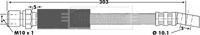 Borg & Beck BBH6353 - Bremžu šļūtene autodraugiem.lv