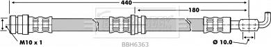 Borg & Beck BBH6363 - Bremžu šļūtene autodraugiem.lv