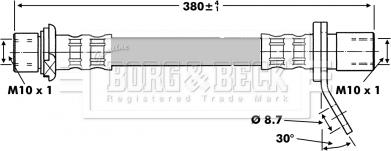 Borg & Beck BBH6752 - Bremžu šļūtene autodraugiem.lv