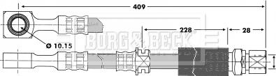 Borg & Beck BBH6705 - Bremžu šļūtene autodraugiem.lv