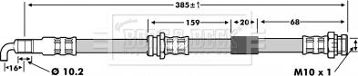 Borg & Beck BBH6729 - Bremžu šļūtene autodraugiem.lv