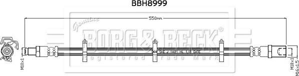 Borg & Beck BBH8999 - Bremžu šļūtene autodraugiem.lv