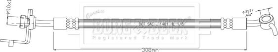 Borg & Beck BBH8928 - Bremžu šļūtene autodraugiem.lv