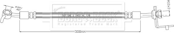 Borg & Beck BBH8927 - Bremžu šļūtene autodraugiem.lv