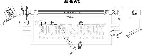 Borg & Beck BBH8970 - Bremžu šļūtene autodraugiem.lv