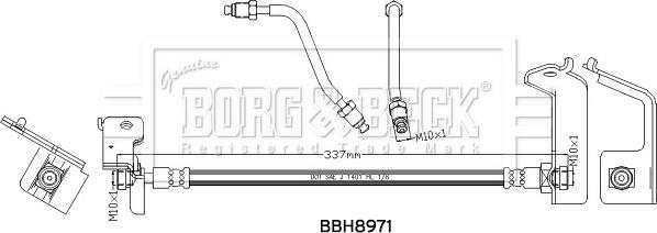 Borg & Beck BBH8971 - Bremžu šļūtene autodraugiem.lv