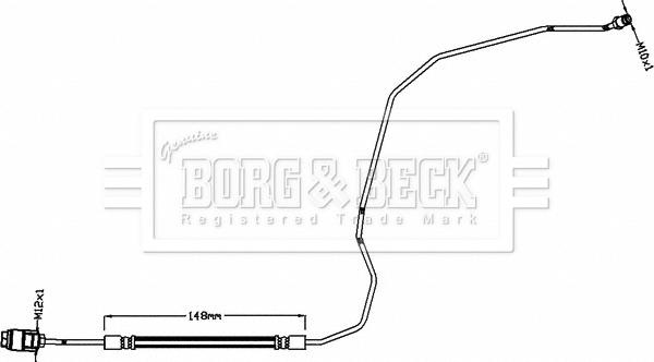 Borg & Beck BBH8466 - Bremžu šļūtene autodraugiem.lv