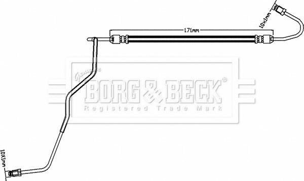 Borg & Beck BBH8591 - Bremžu šļūtene autodraugiem.lv