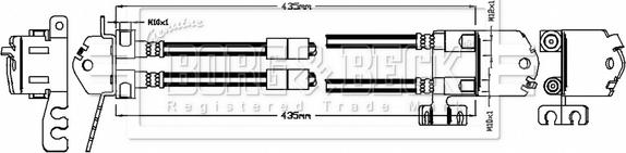 Borg & Beck BBH8510 - Bremžu šļūtene autodraugiem.lv