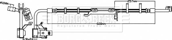Borg & Beck BBH8643 - Bremžu šļūtene autodraugiem.lv
