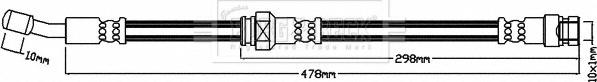 Borg & Beck BBH8135 - Bremžu šļūtene autodraugiem.lv