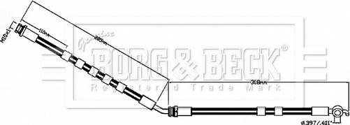 Borg & Beck BBH8855 - Bremžu šļūtene autodraugiem.lv