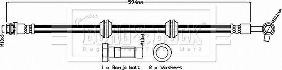 Borg & Beck BBH8735 - Bremžu šļūtene autodraugiem.lv