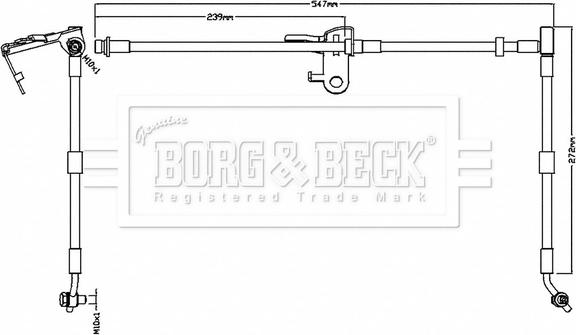 Borg & Beck BBH8738 - Bremžu šļūtene autodraugiem.lv