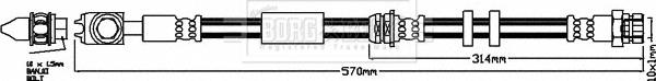 Borg & Beck BBH7960 - Bremžu šļūtene autodraugiem.lv