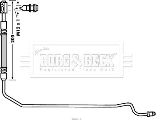 Borg & Beck BBH7910 - Bremžu šļūtene autodraugiem.lv