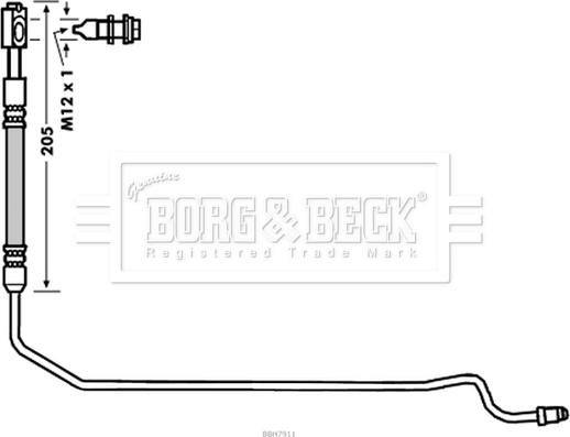 Borg & Beck BBH7911 - Bremžu šļūtene autodraugiem.lv
