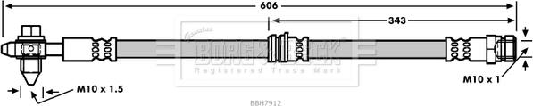 Borg & Beck BBH7912 - Bremžu šļūtene autodraugiem.lv