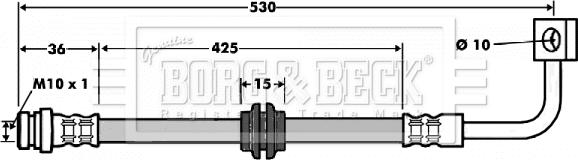 Borg & Beck BBH7474 - Bremžu šļūtene autodraugiem.lv