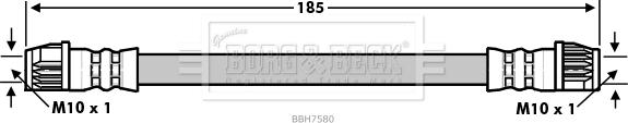 Borg & Beck BBH7580 - Bremžu šļūtene autodraugiem.lv