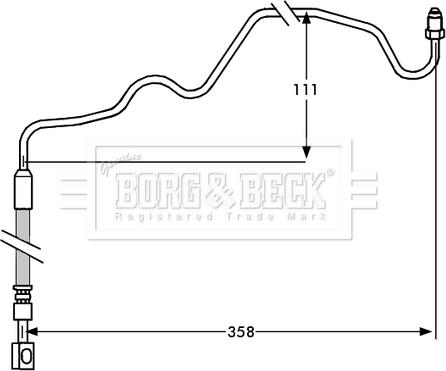 Borg & Beck BBH7533 - Bremžu šļūtene autodraugiem.lv