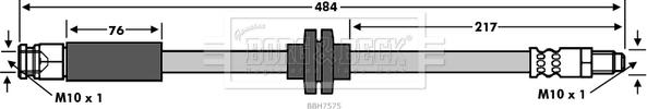 Borg & Beck BBH7575 - Bremžu šļūtene autodraugiem.lv