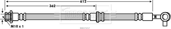 Borg & Beck BBH7657 - Bremžu šļūtene autodraugiem.lv