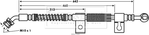 Borg & Beck BBH7686 - Bremžu šļūtene autodraugiem.lv