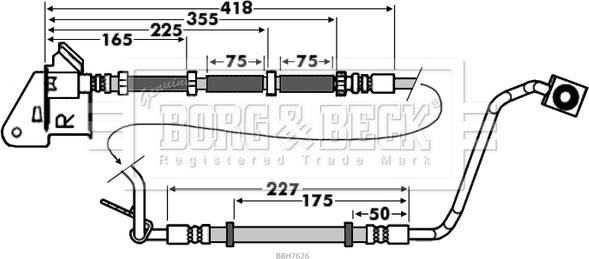 Borg & Beck BBH7626 - Bremžu šļūtene autodraugiem.lv