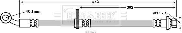 Borg & Beck BBH7675 - Bremžu šļūtene autodraugiem.lv