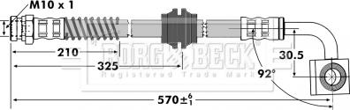 Borg & Beck BBH7070 - Bremžu šļūtene autodraugiem.lv