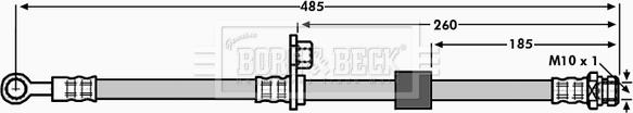Borg & Beck BBH7112 - Bremžu šļūtene autodraugiem.lv