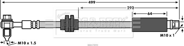 Borg & Beck BBH7899 - Bremžu šļūtene autodraugiem.lv