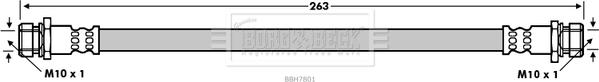 Borg & Beck BBH7801 - Bremžu šļūtene autodraugiem.lv
